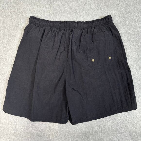Timber Run Shorts Black Mens L Zip Pockets Elastic Waist Mesh Lined Sports VTG - Picture 3 of 11
